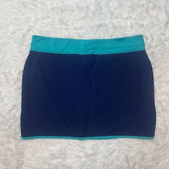 Adidas Skort Skirt Size Large Pockets Blue Athletic Built in Shorts Stretchy Ten - Picture 9 of 11